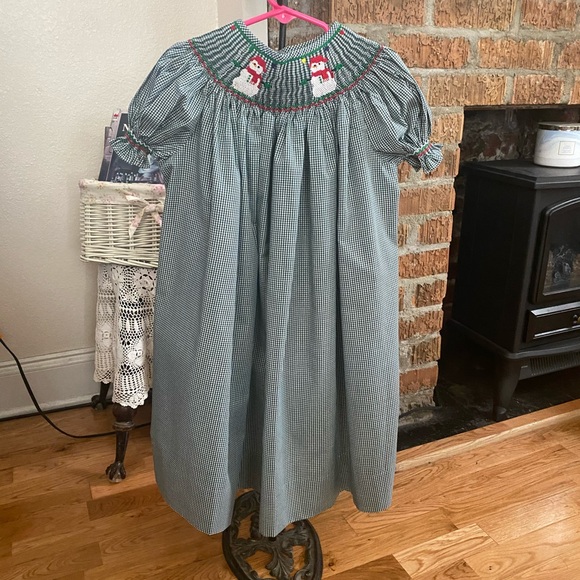 Wish Upon A Star Girls Smocked Christmas Dress size 5 - Picture 6 of 16